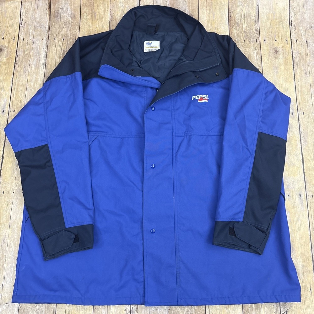 Riverside Vintage Work Jacket Made In USA Pepsi Cola Logo Mens XXL 2XL